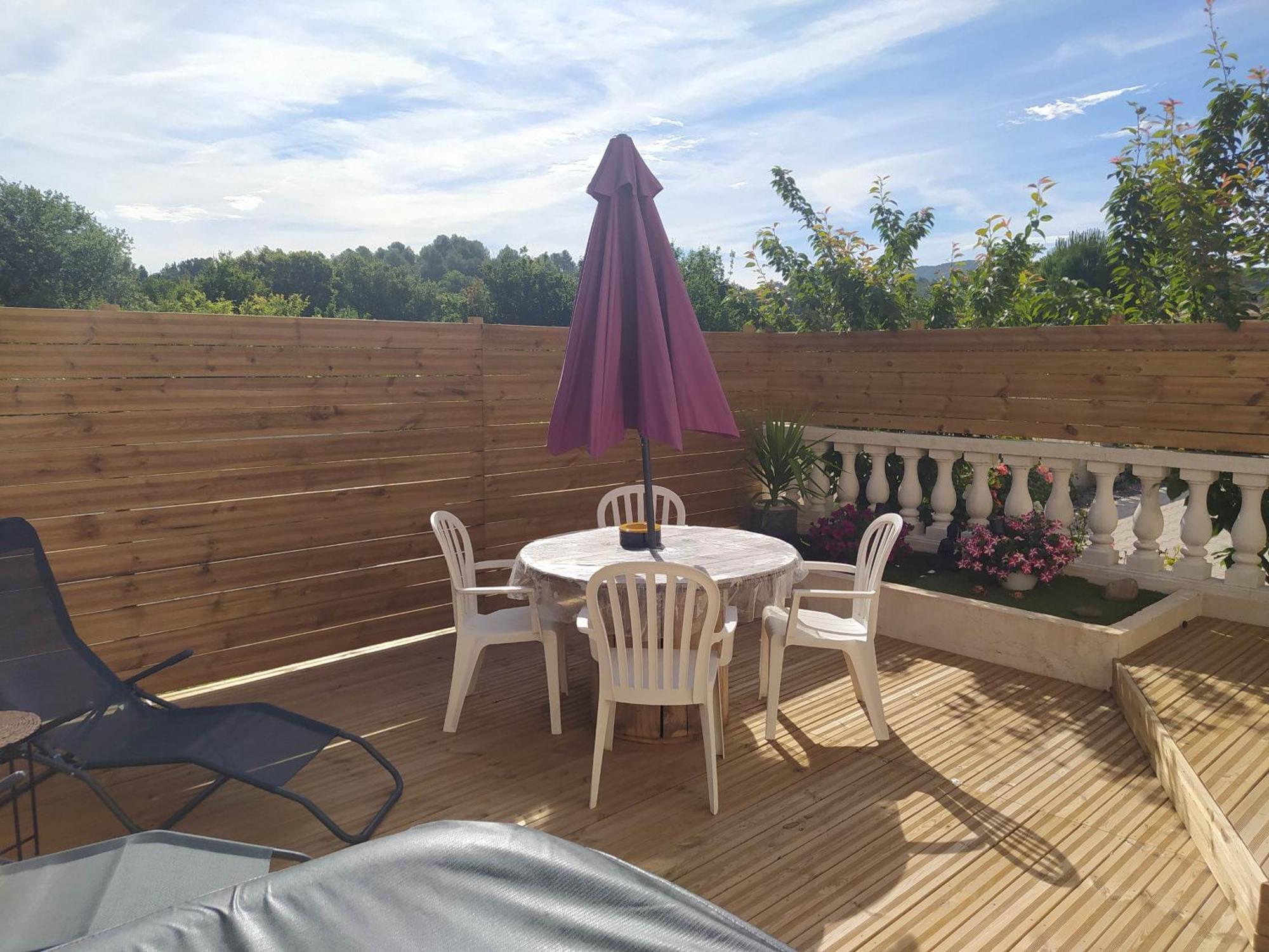 Studio Cosy Avec Terrasse Et Jacuzzi A Disposition De Mai A Aout Rians  ภายนอก รูปภาพ